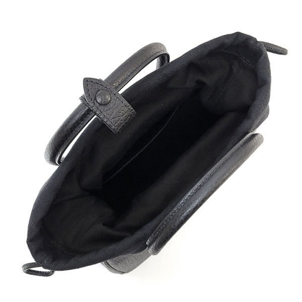 Maison Margiela Drawstring Bag Mini Calf Leather Handbag Black View 3